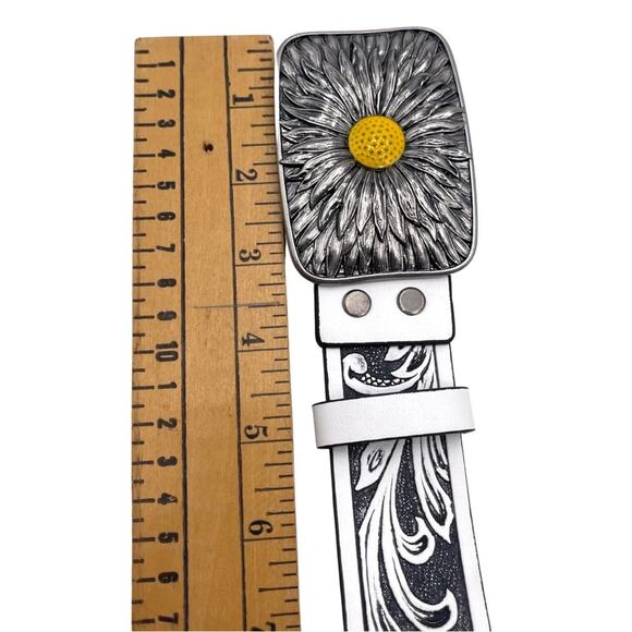 \'Daisy\' me rollin\' type of belt - embossed faux leather - boho western look main image 10
